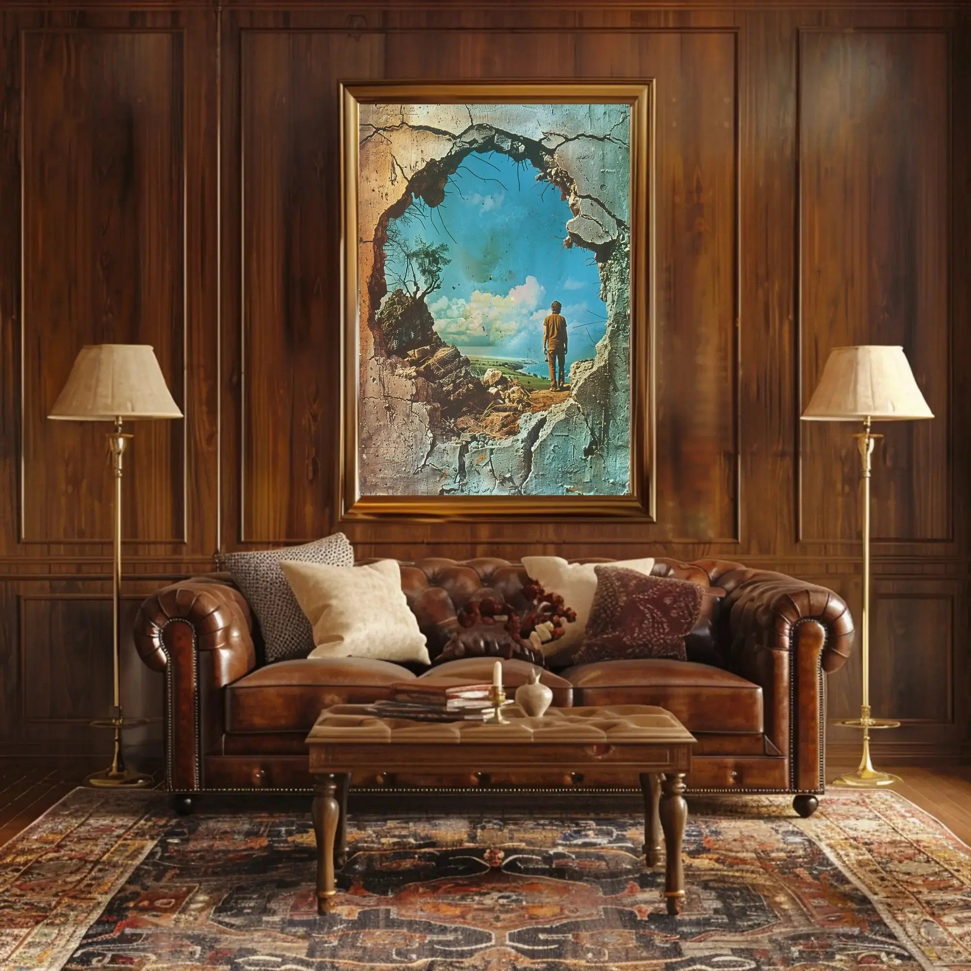 Transformation Escape Surreal Landscape Artistic Poster PosterGoat