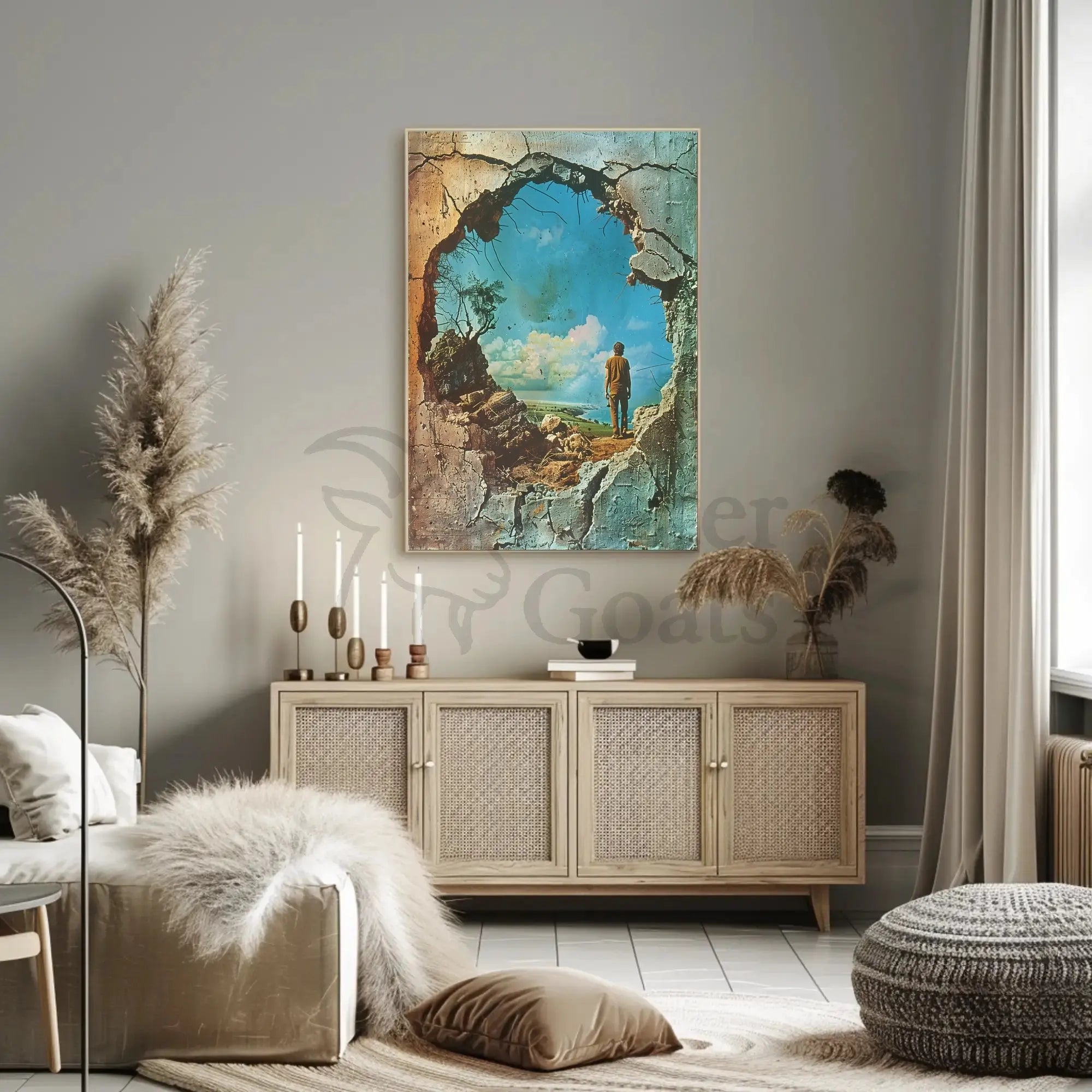 Transformation Escape Surreal Landscape Artistic Poster PosterGoat