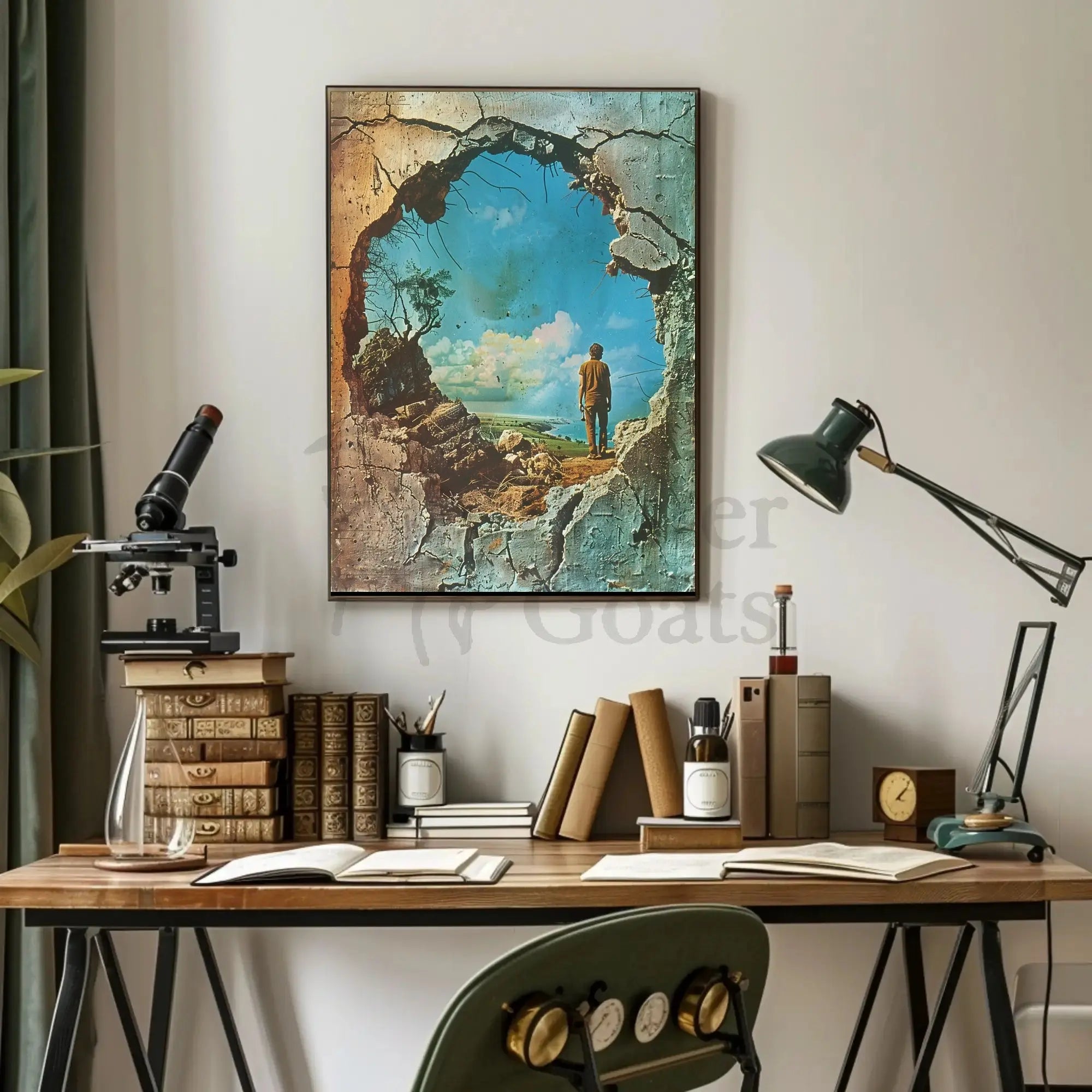 Transformation Escape Surreal Landscape Artistic Poster PosterGoat