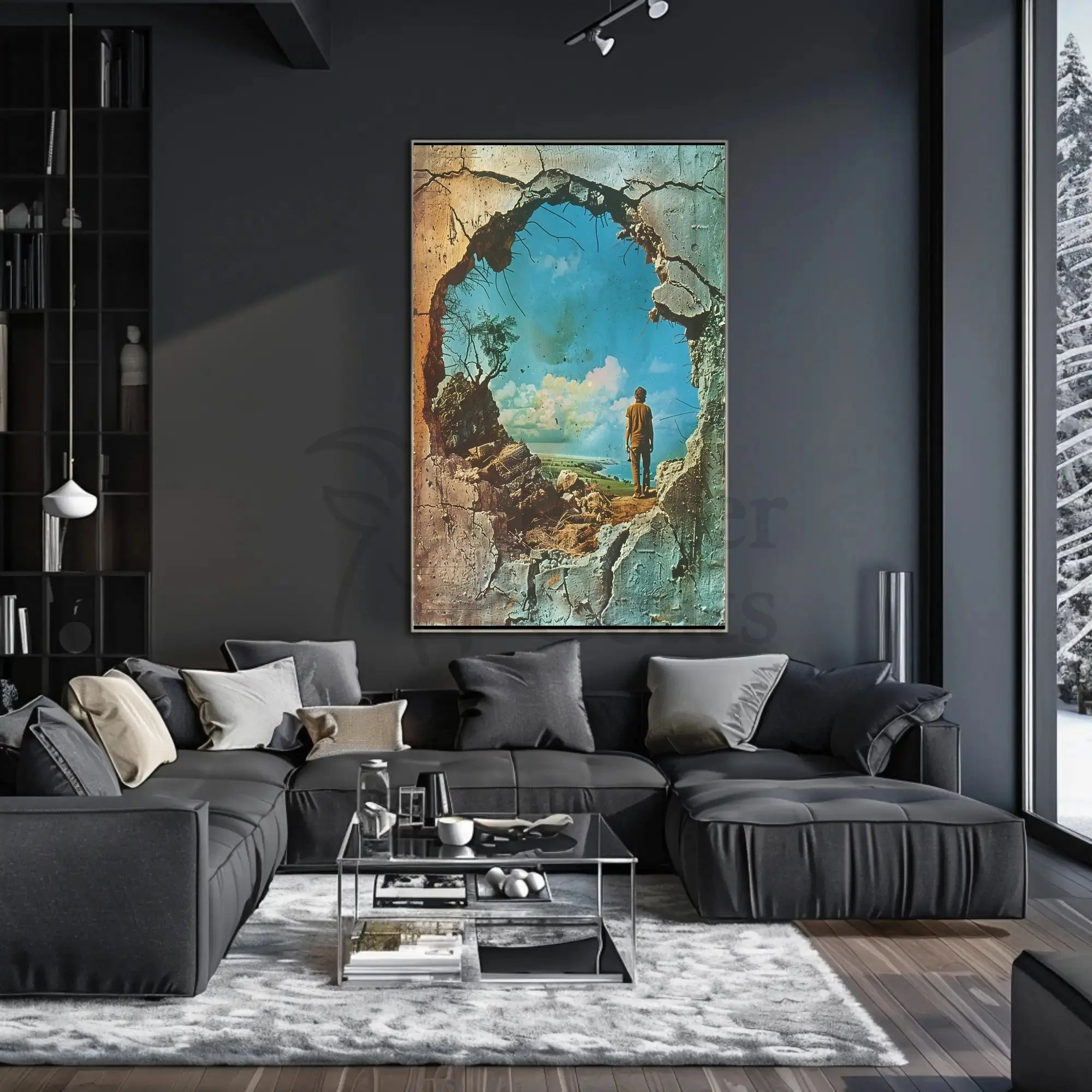 Transformation Escape Surreal Landscape Artistic Poster PosterGoat