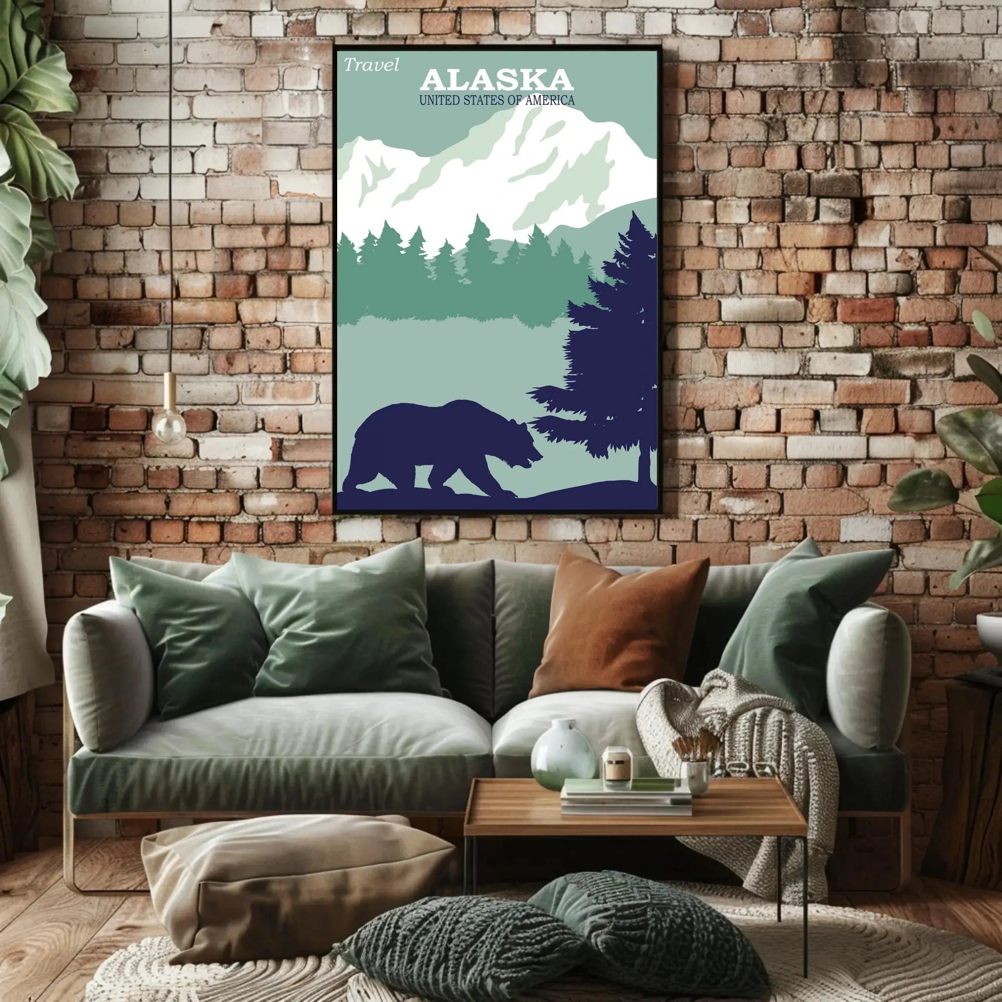 Travel Alaska Retro Wilderness Adventure Poster PosterGoat