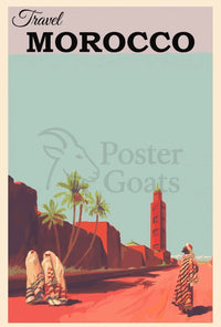 Travel Morocco Vintage Adventure Poster PosterGoat