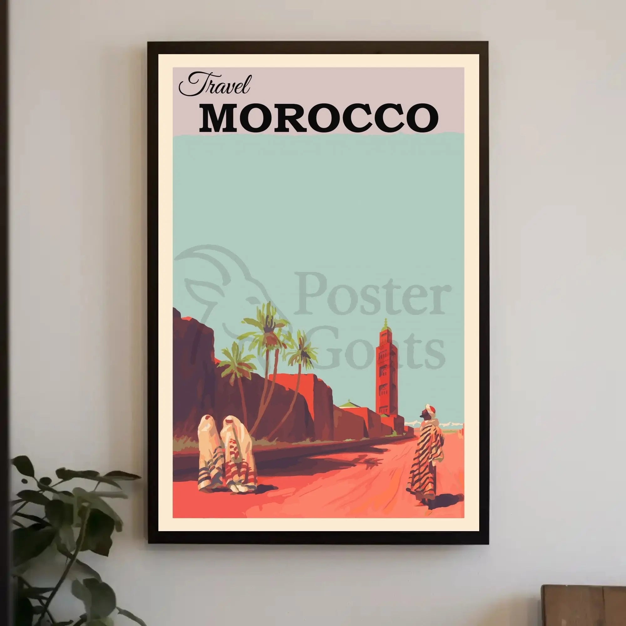 Travel Morocco Vintage Adventure Poster PosterGoat