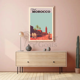 Travel Morocco Vintage Adventure Poster PosterGoat