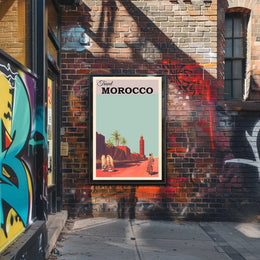Travel Morocco Vintage Adventure Poster PosterGoat