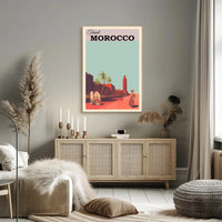 Travel Morocco Vintage Adventure Poster PosterGoat