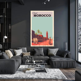 Travel Morocco Vintage Adventure Poster PosterGoat