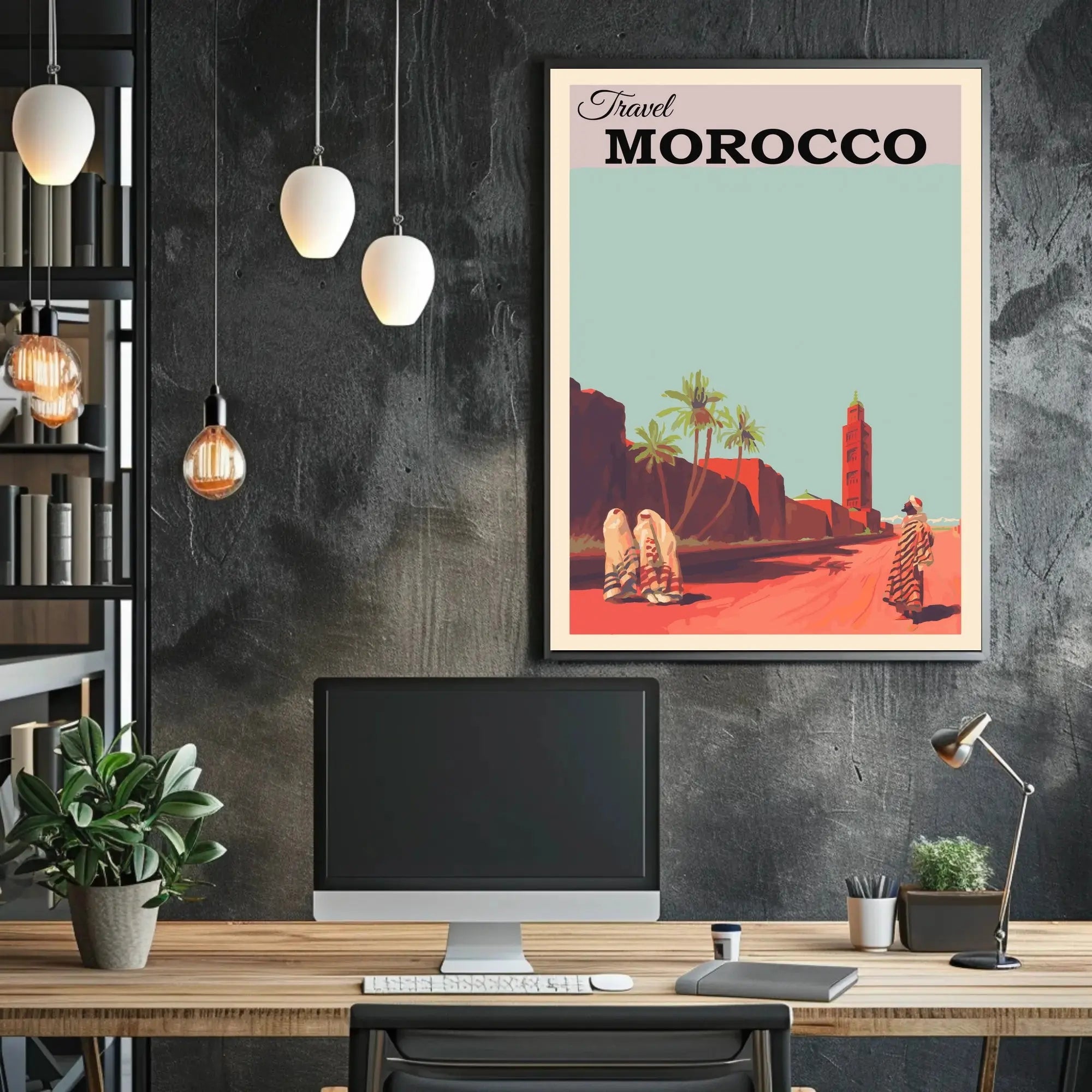 Travel Morocco Vintage Adventure Poster PosterGoat