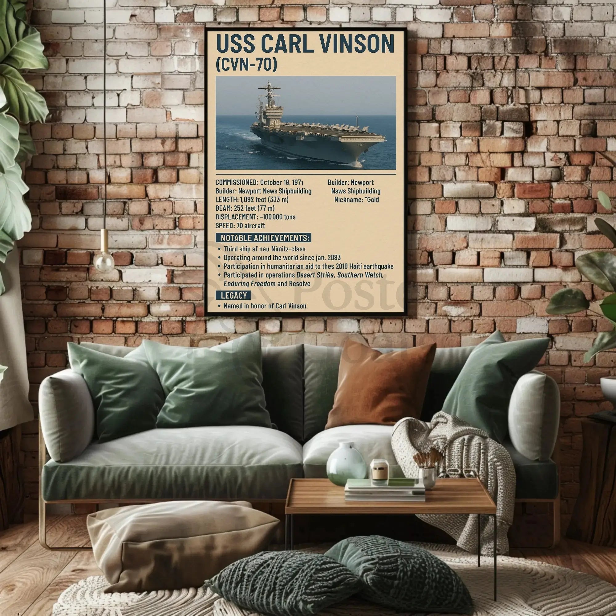Travel Poster with Ship in the Ocean Artwork for Home Decor PosterGoat