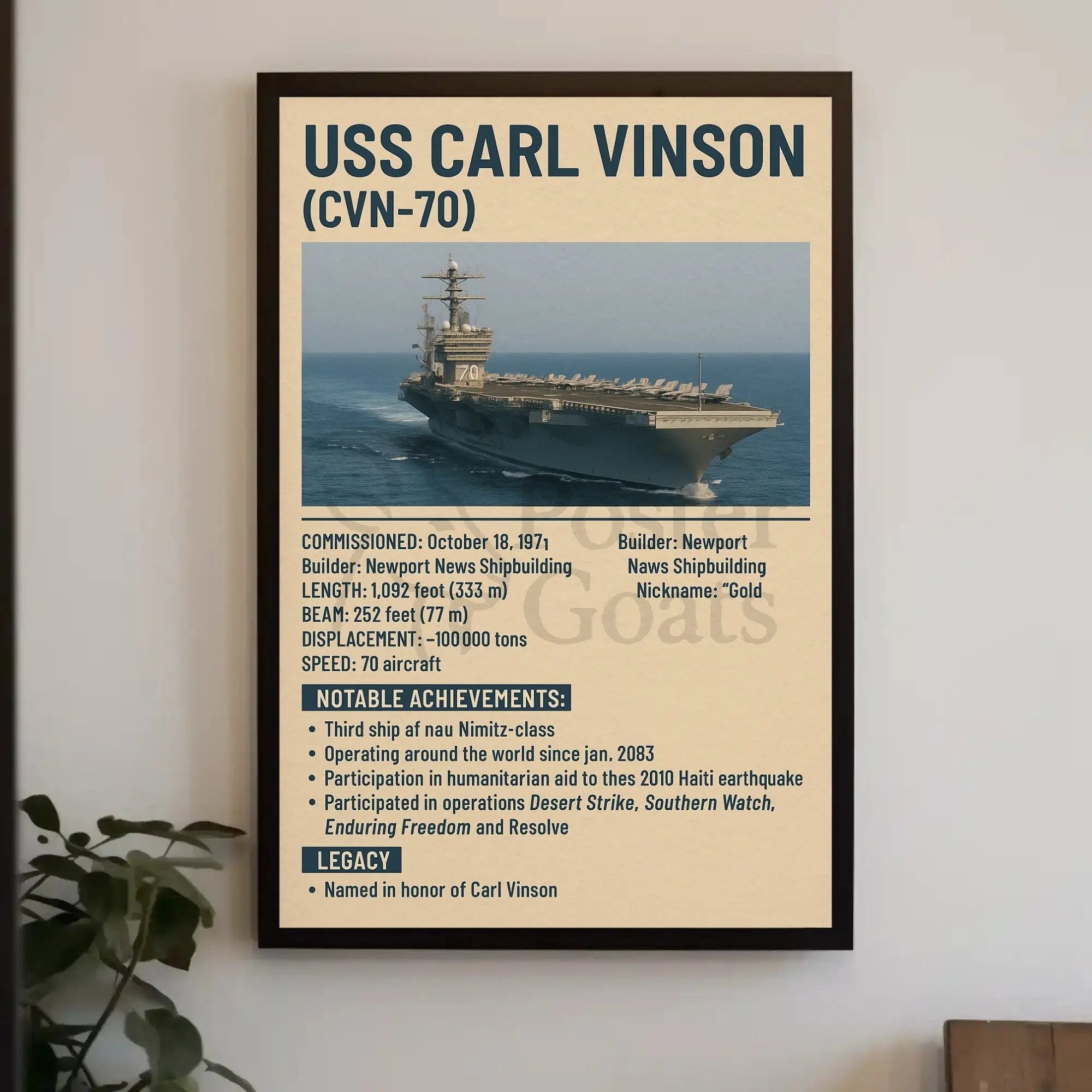Travel Poster with Ship in the Ocean Artwork for Home Decor PosterGoat