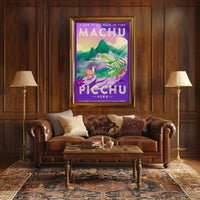 Travel to Machu Picchu Vintage Adventure Travel Poster PosterGoat