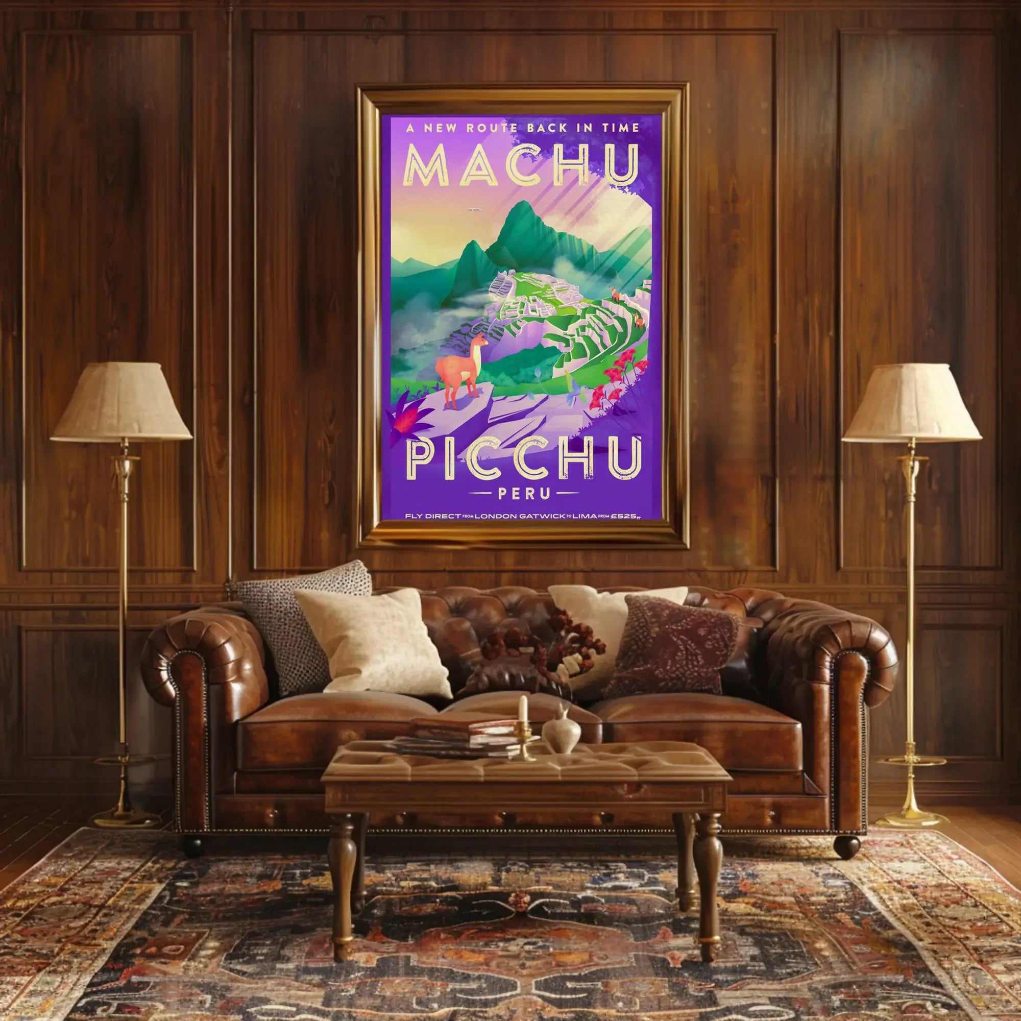 Travel to Machu Picchu Vintage Adventure Travel Poster PosterGoat