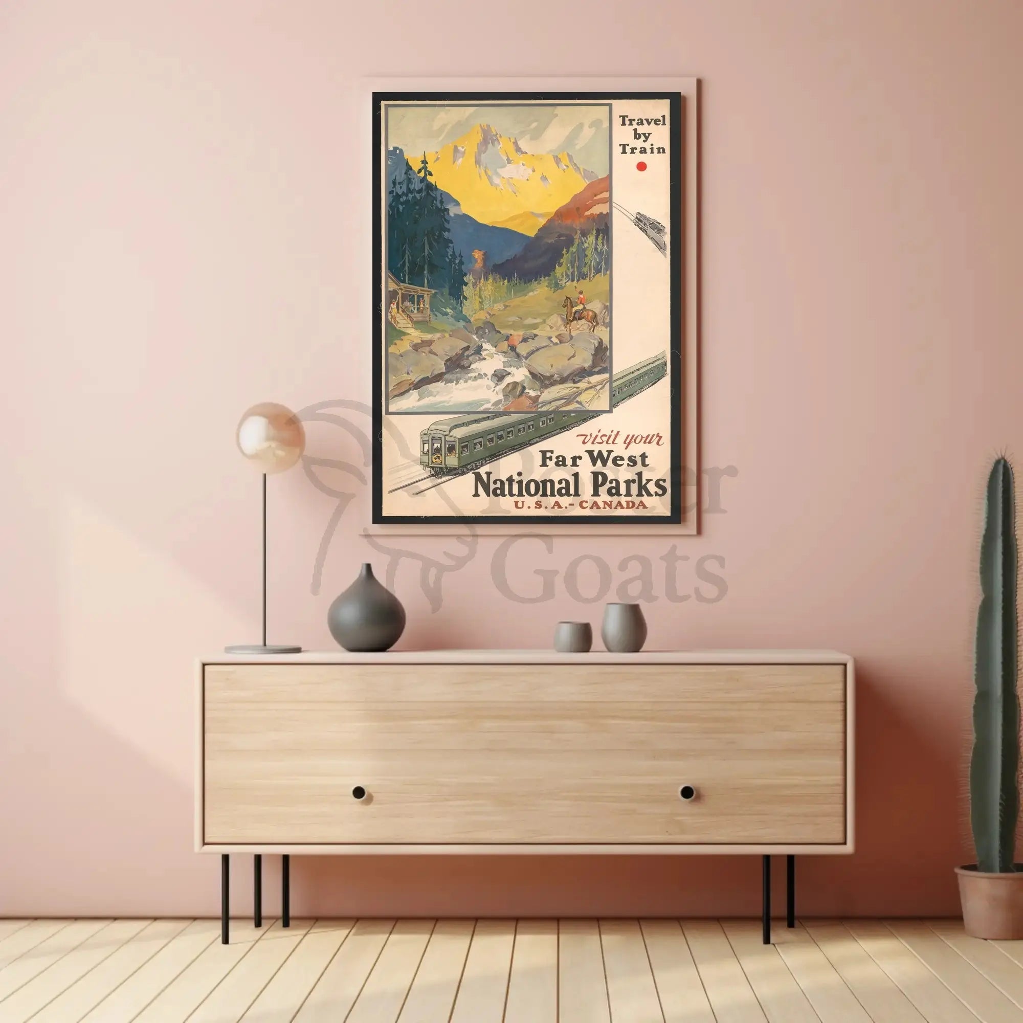 Travel to the Majestic Mountains National Park Poster PosterGoat
