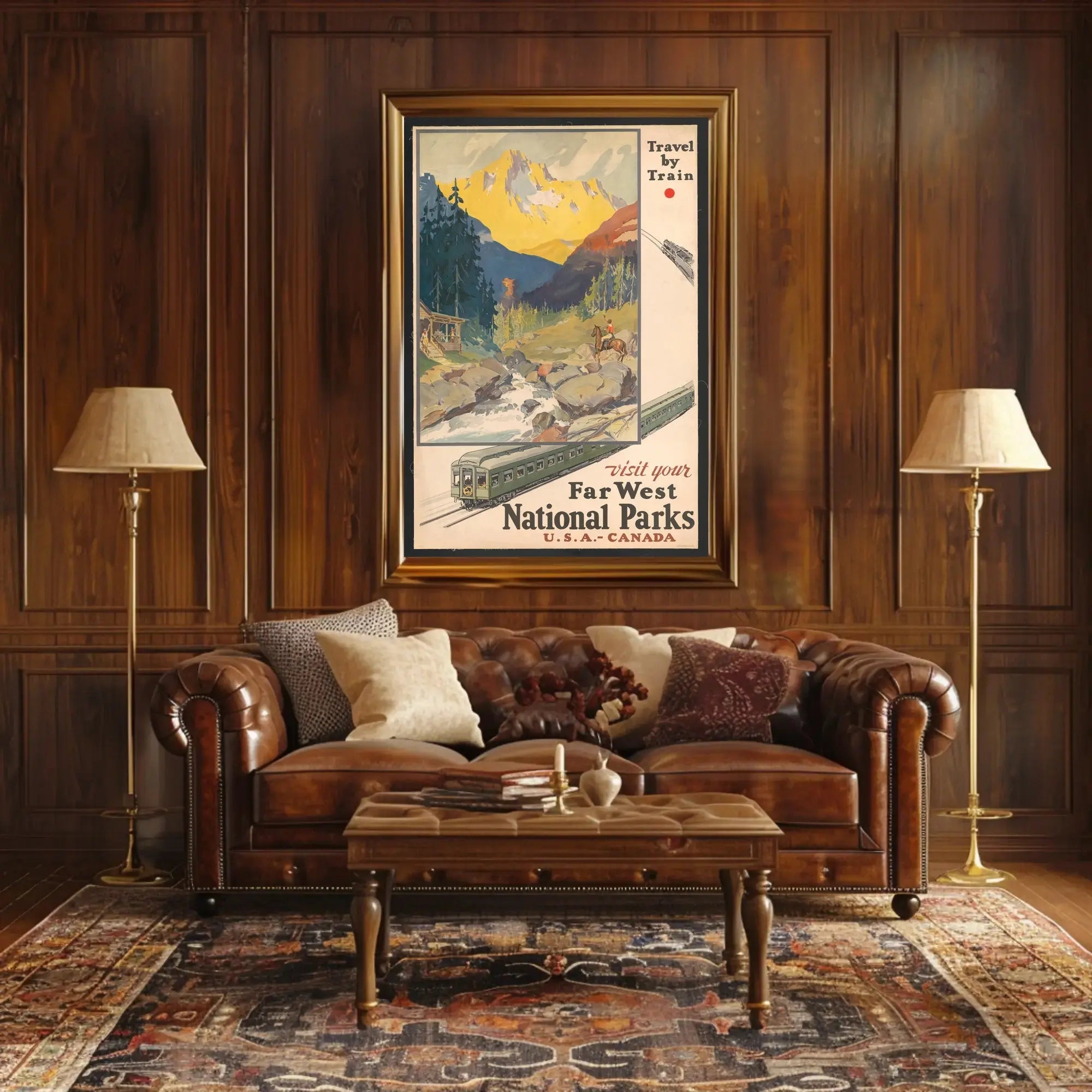 Travel to the Majestic Mountains National Park Poster PosterGoat