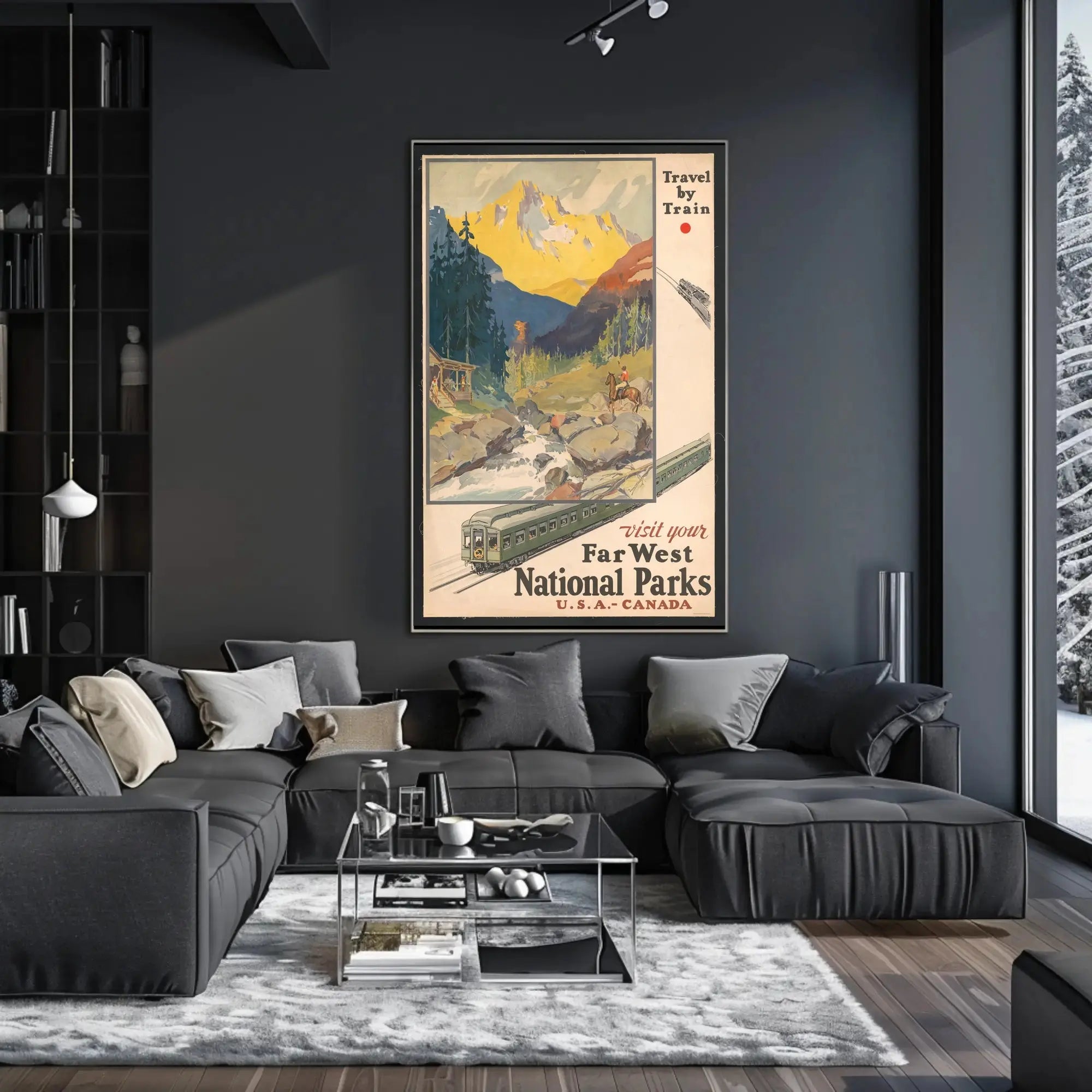 Travel to the Majestic Mountains National Park Poster PosterGoat