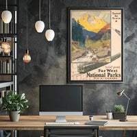 Travel to the Majestic Mountains National Park Poster PosterGoat