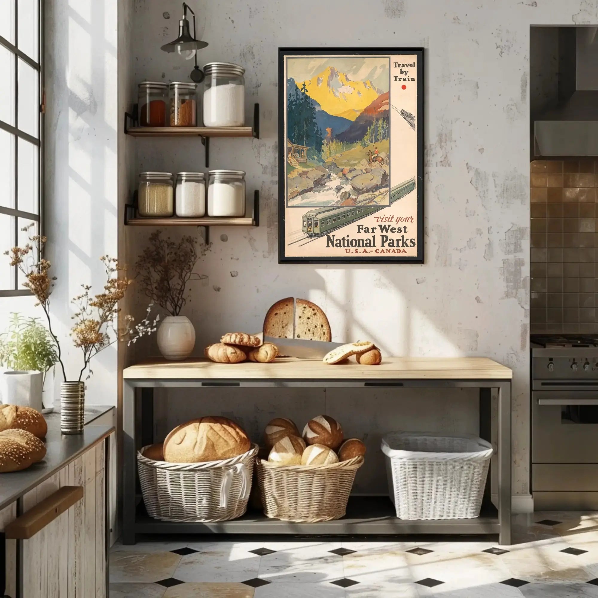 Travel to the Majestic Mountains National Park Poster PosterGoat