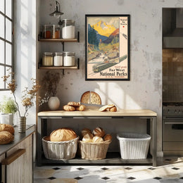 Travel to the Majestic Mountains National Park Poster PosterGoat