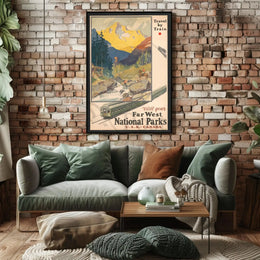 Travel to the Majestic Mountains National Park Poster PosterGoat