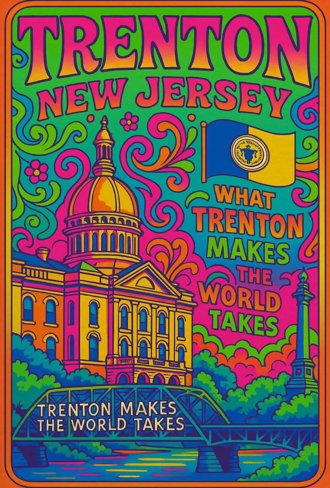 Trenton New Jersey Vibrant Heritage Artistic Poster PosterGoat