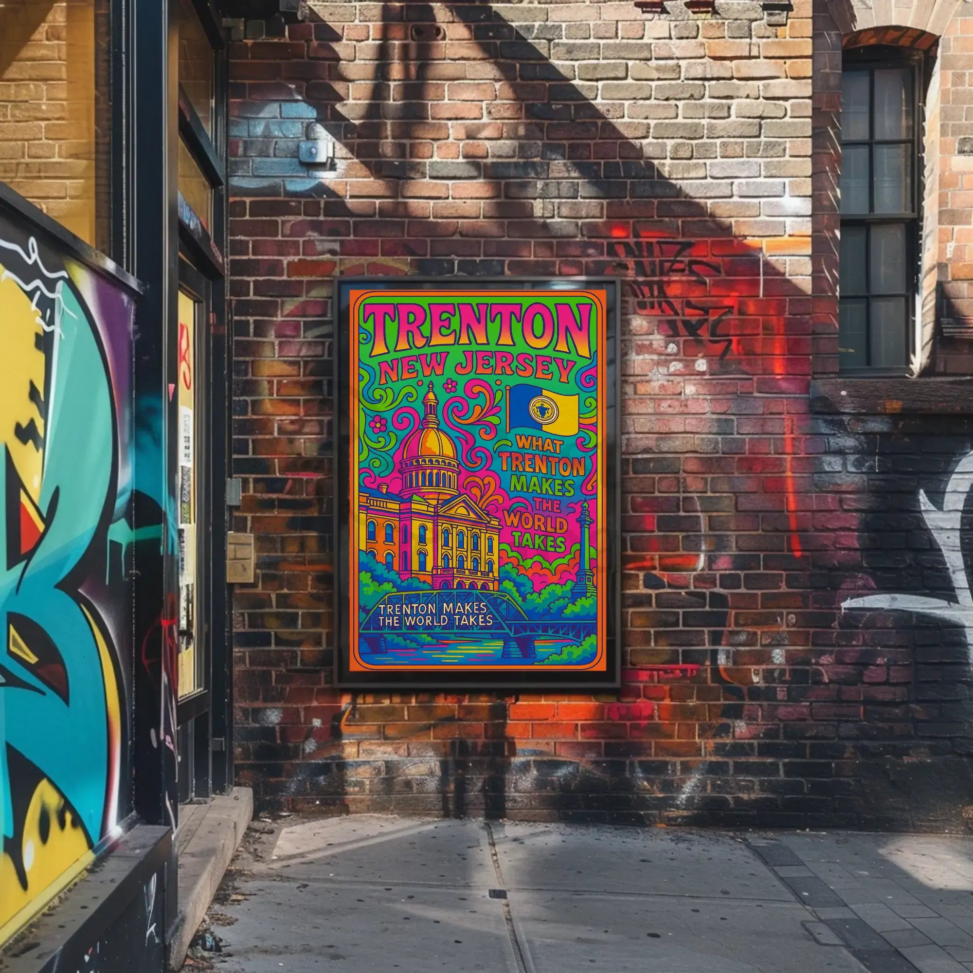 Trenton New Jersey Vibrant Heritage Artistic Poster PosterGoat