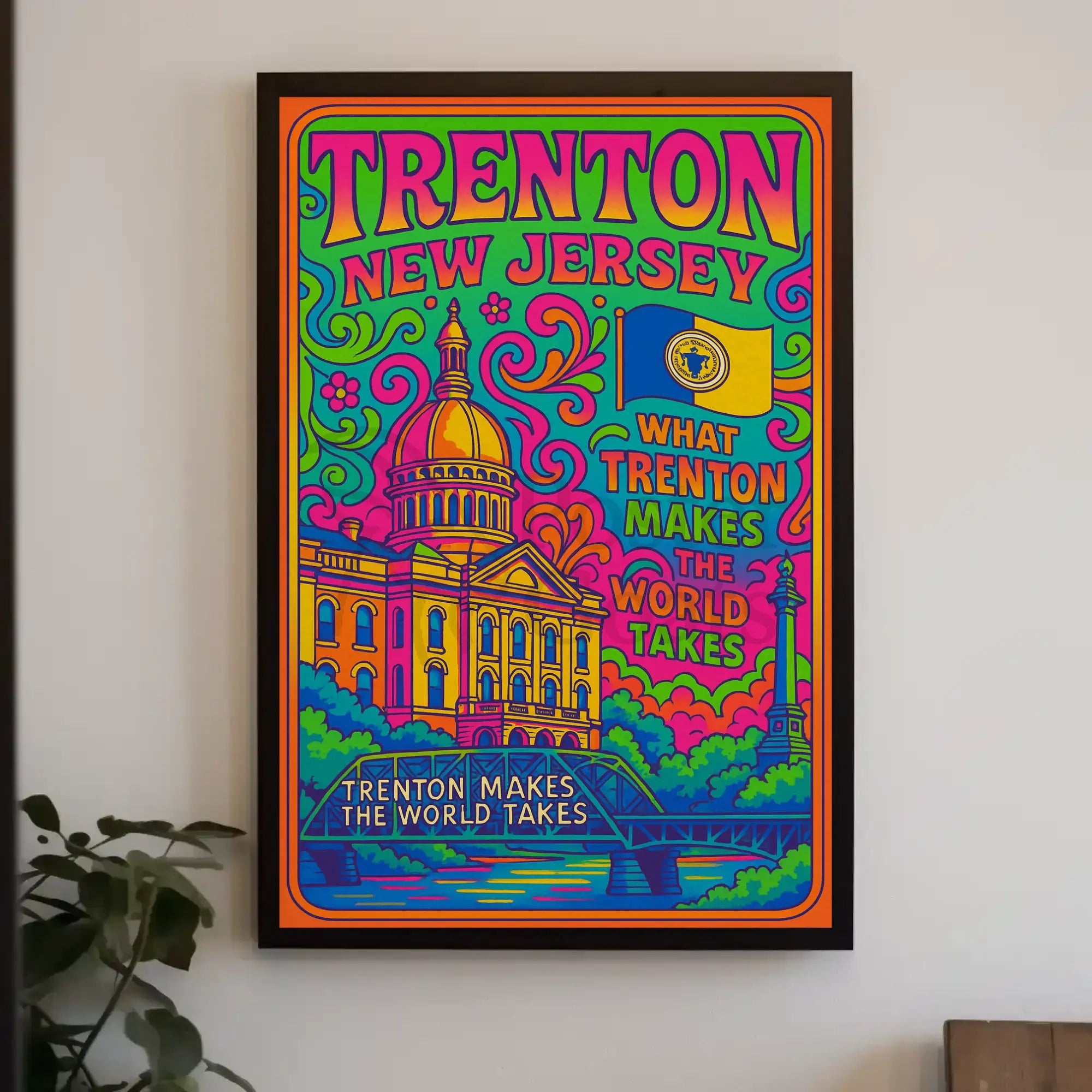 Trenton New Jersey Vibrant Heritage Artistic Poster PosterGoat