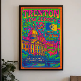 Trenton New Jersey Vibrant Heritage Artistic Poster PosterGoat