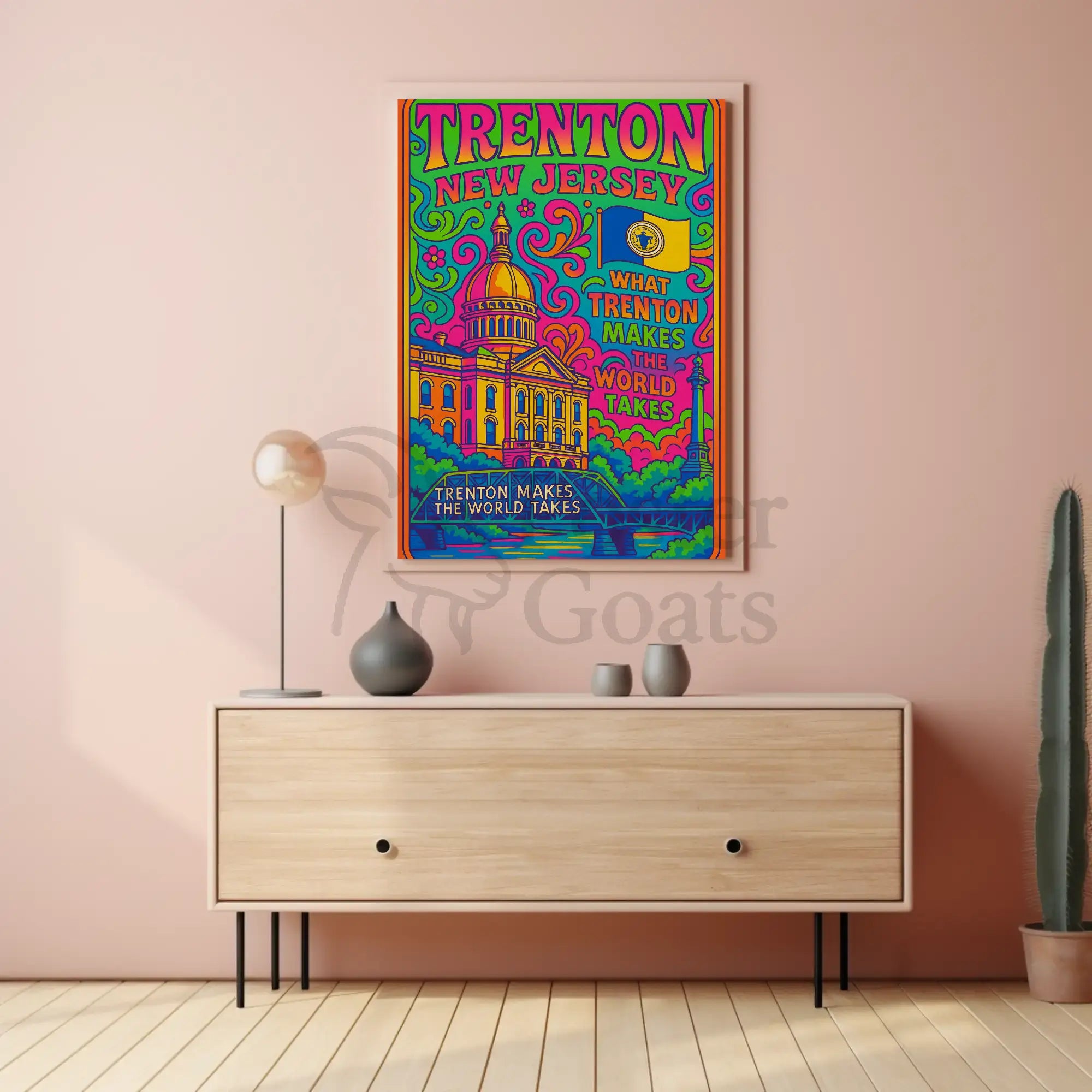 Trenton New Jersey Vibrant Heritage Artistic Poster PosterGoat