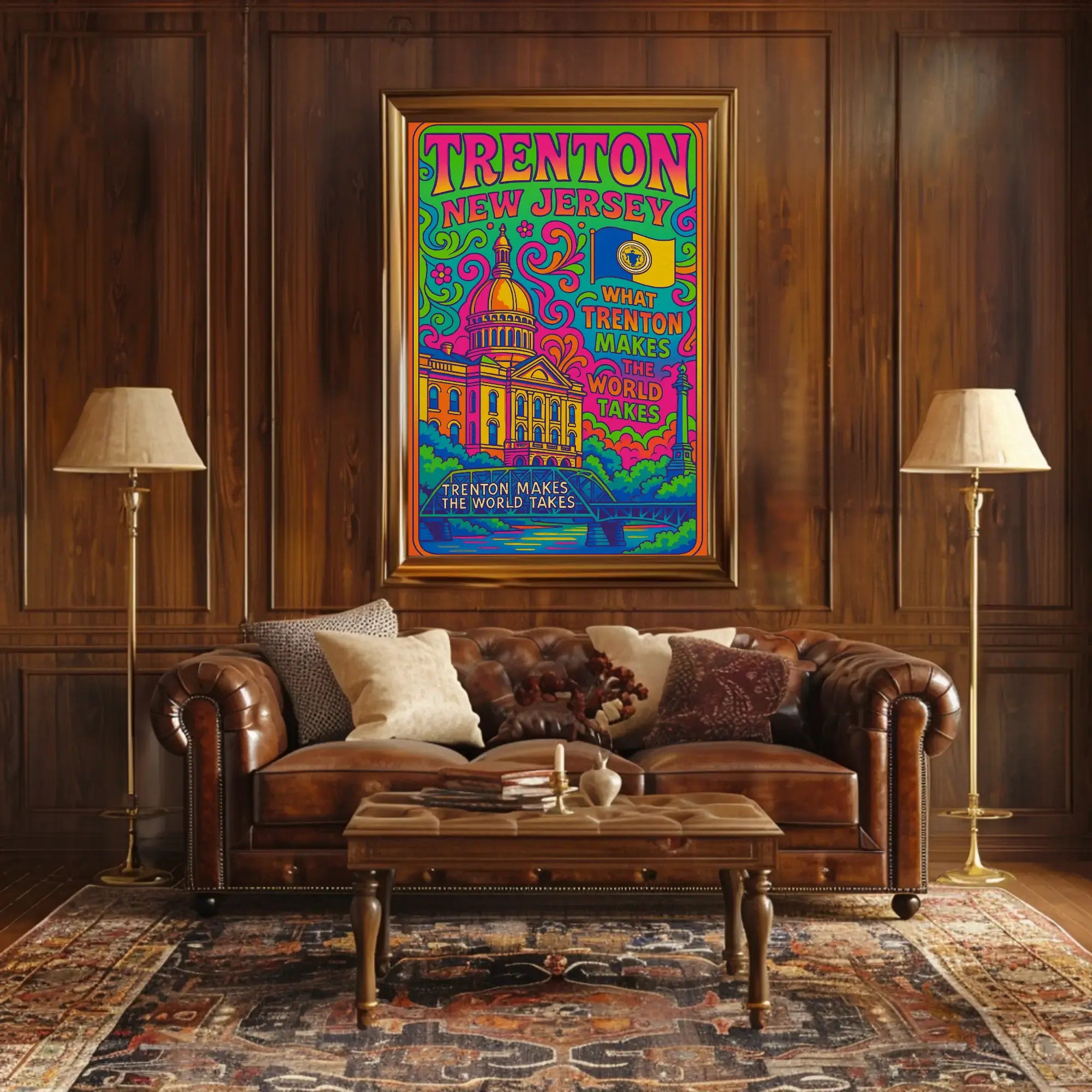 Trenton New Jersey Vibrant Heritage Artistic Poster PosterGoat