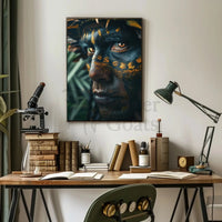 Tribal Face Art Close-Up Cultural or Heritage Poster PosterGoat