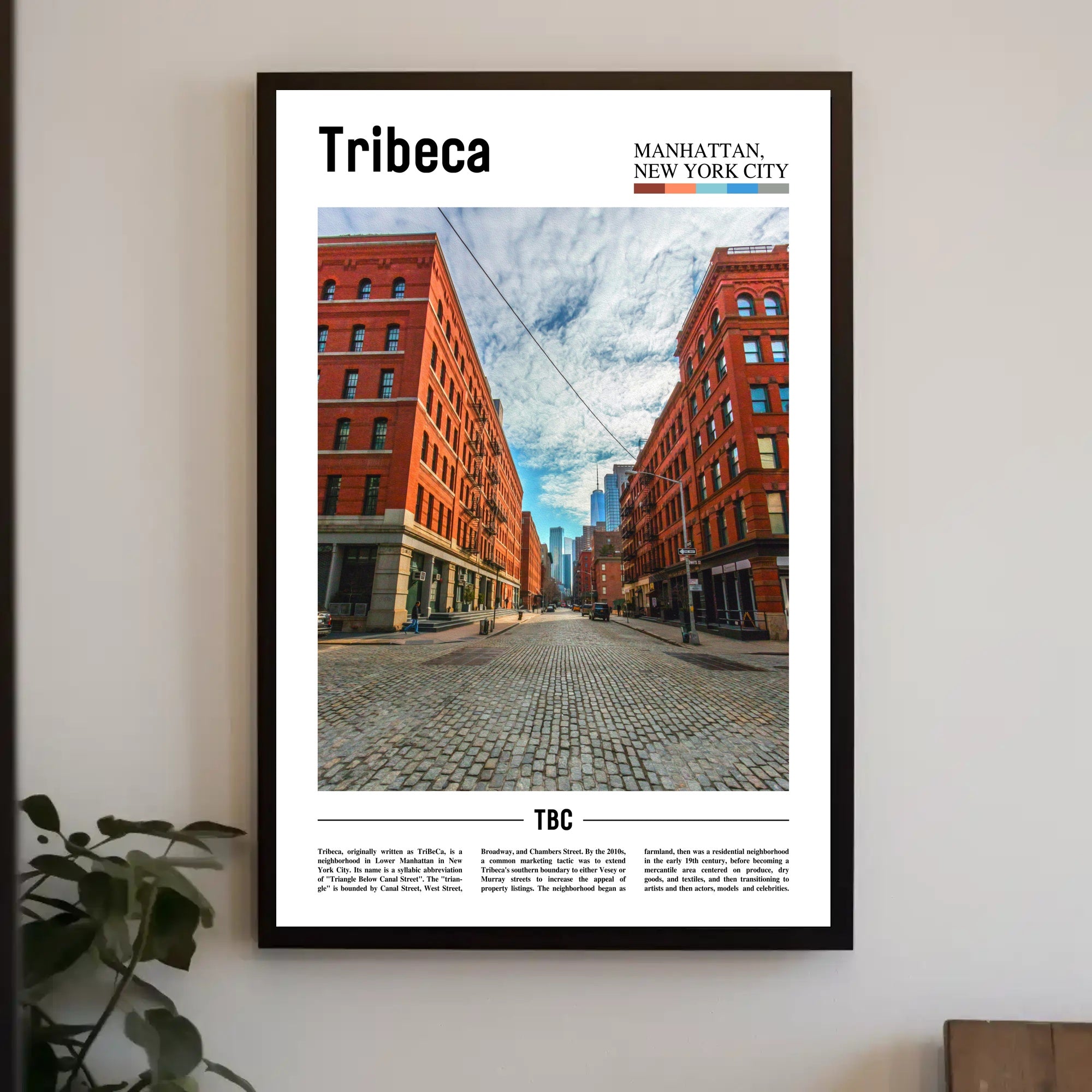 Tribeca's Iconic Architecture in Urban Scene Travel Poster PosterGoat