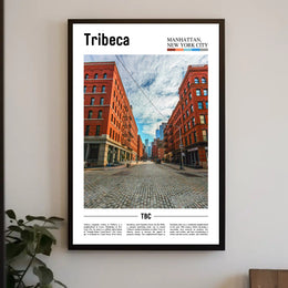 Tribeca's Iconic Architecture in Urban Scene Travel Poster PosterGoat