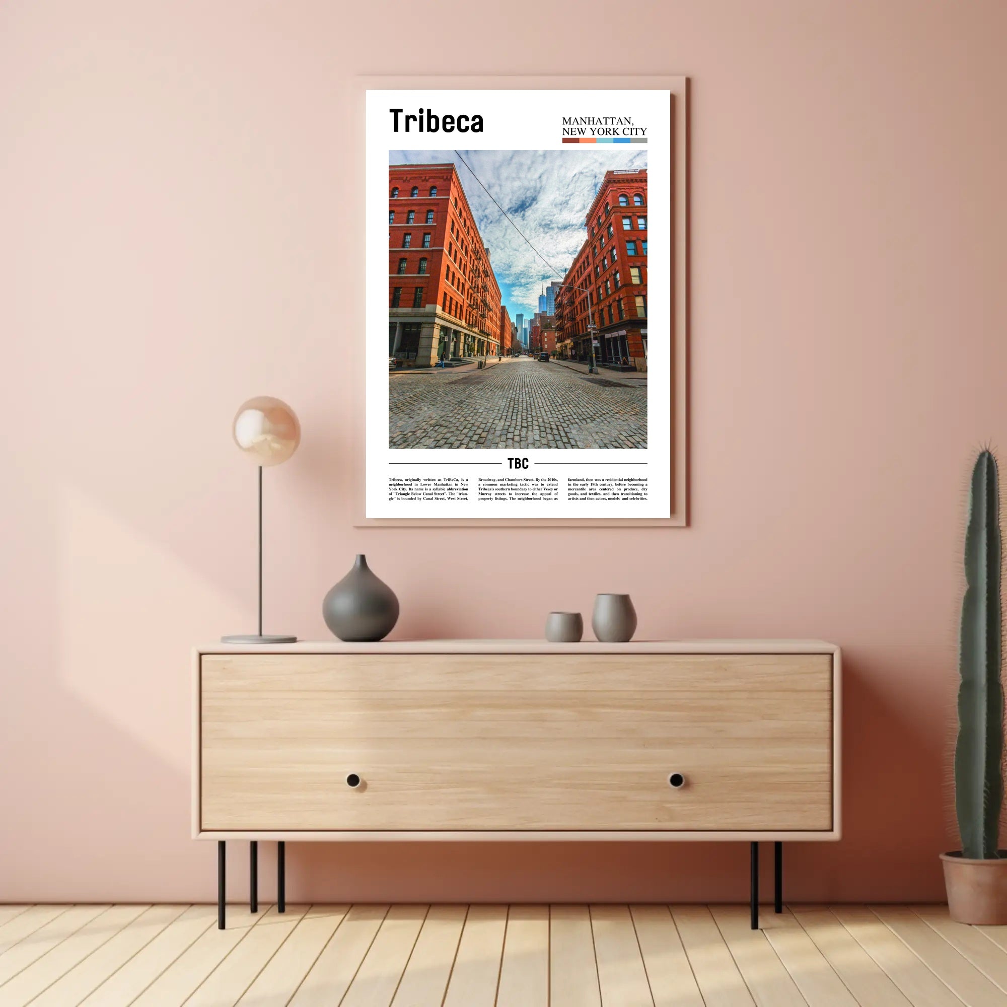 Tribeca's Iconic Architecture in Urban Scene Travel Poster PosterGoat