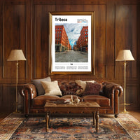 Tribeca's Iconic Architecture in Urban Scene Travel Poster PosterGoat
