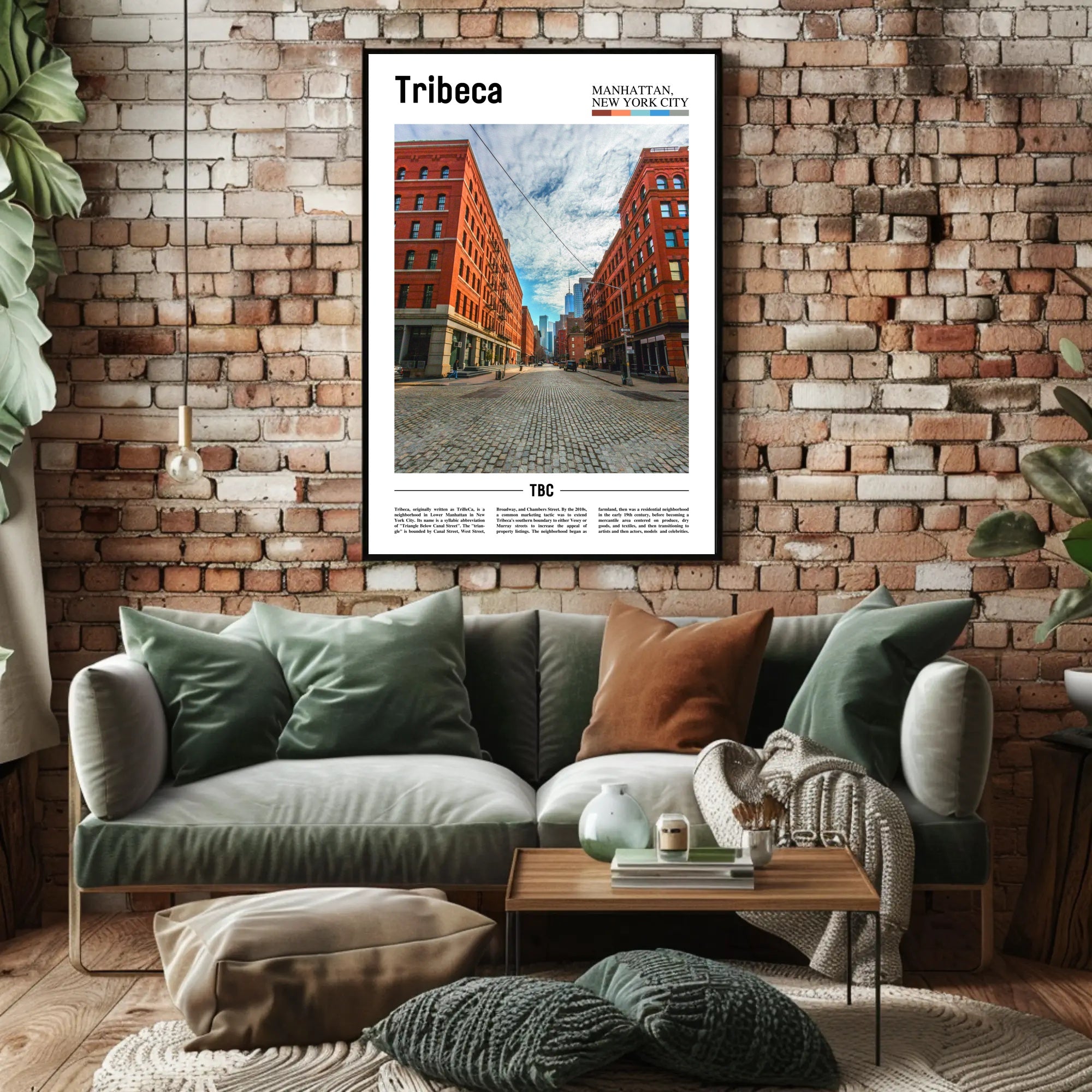 Tribeca's Iconic Architecture in Urban Scene Travel Poster PosterGoat