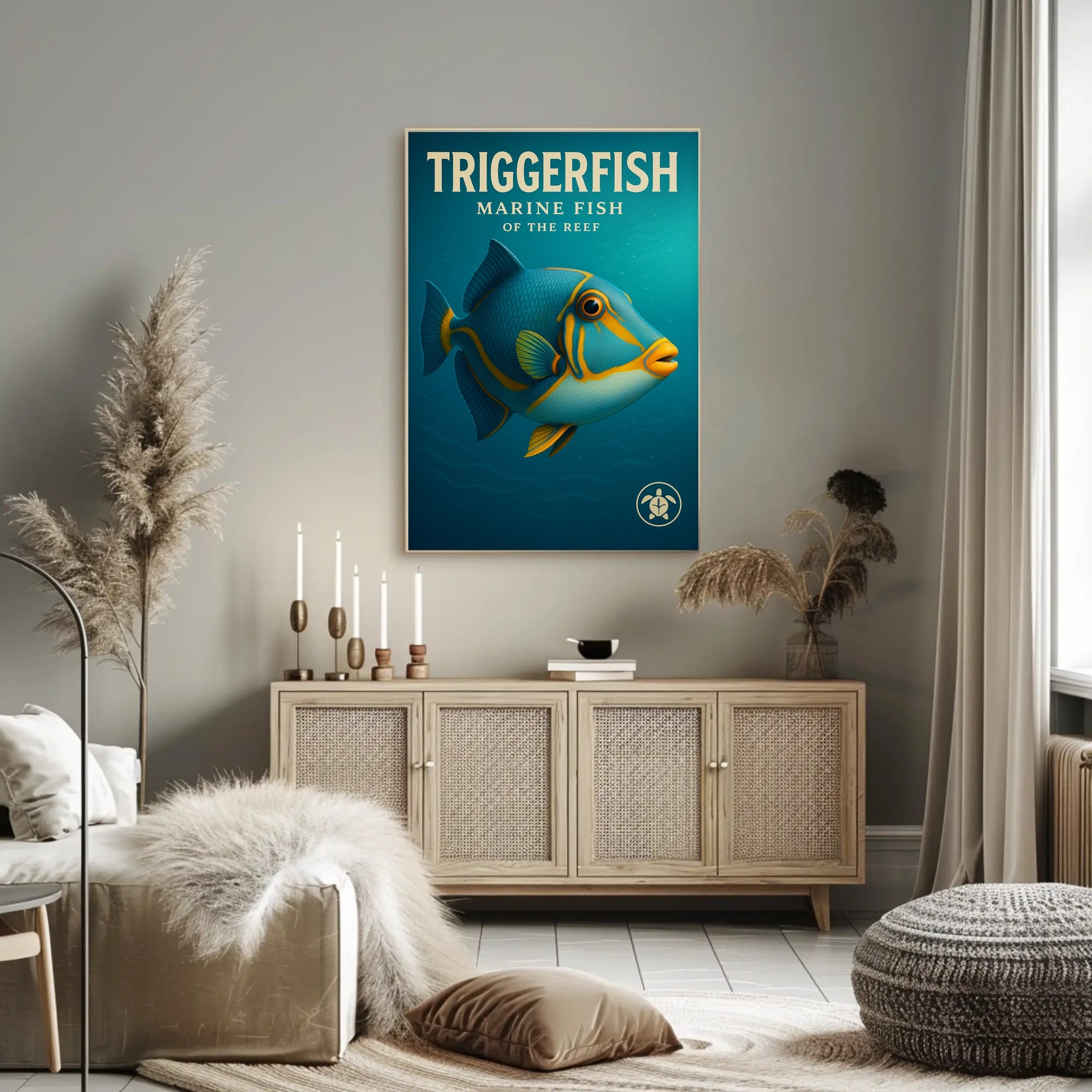 Triggerfish Marine Fish of the Reef Poster PosterGoat