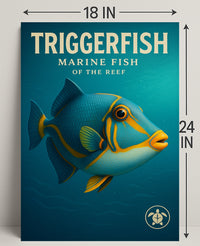 Triggerfish Marine Fish of the Reef Poster PosterGoat