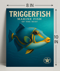 Triggerfish Marine Fish of the Reef Poster PosterGoat