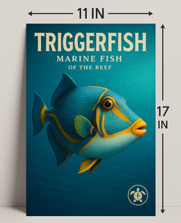 Triggerfish Marine Fish of the Reef Poster PosterGoat