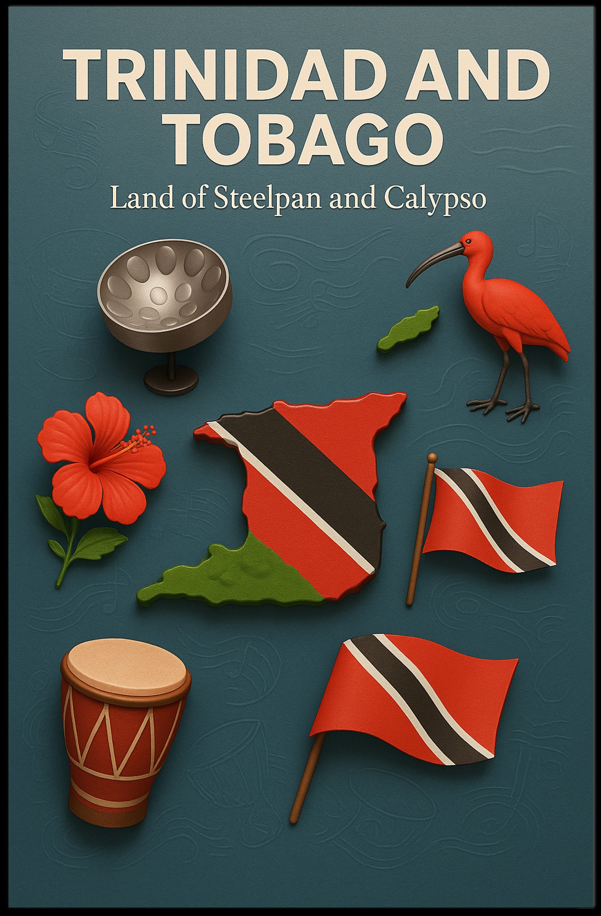 Trinidad And Tobago Land Of Steelpan Poster PosterGoat