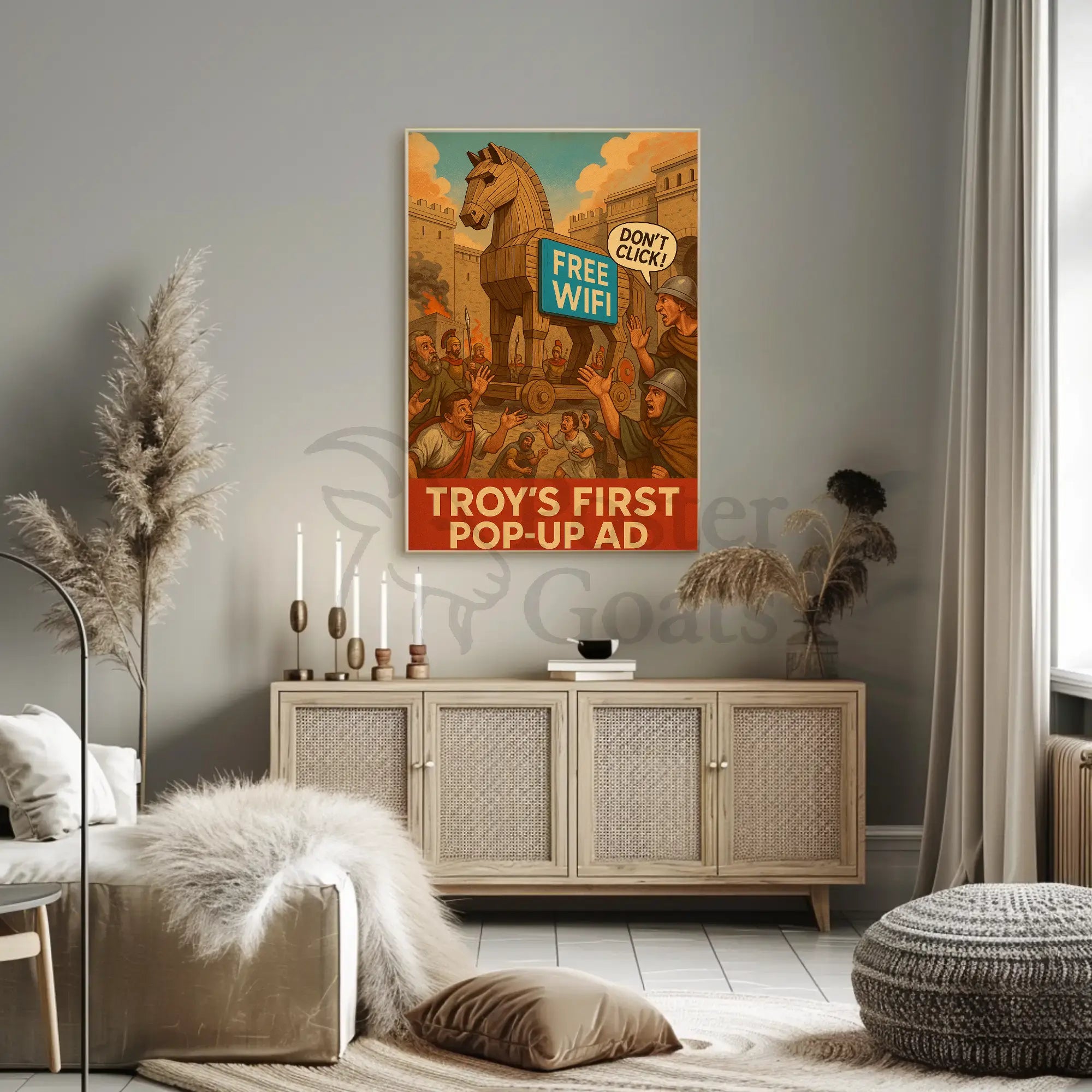 Trojan Horse Meets Modern Digital Culture Pop Culture Poster PosterGoat
