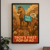 Trojan Horse Meets Modern Digital Culture Pop Culture Poster PosterGoat