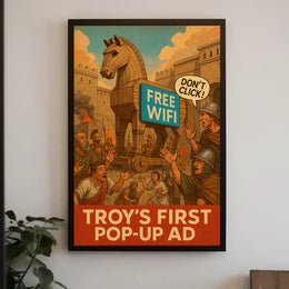 Trojan Horse Meets Modern Digital Culture Pop Culture Poster PosterGoat