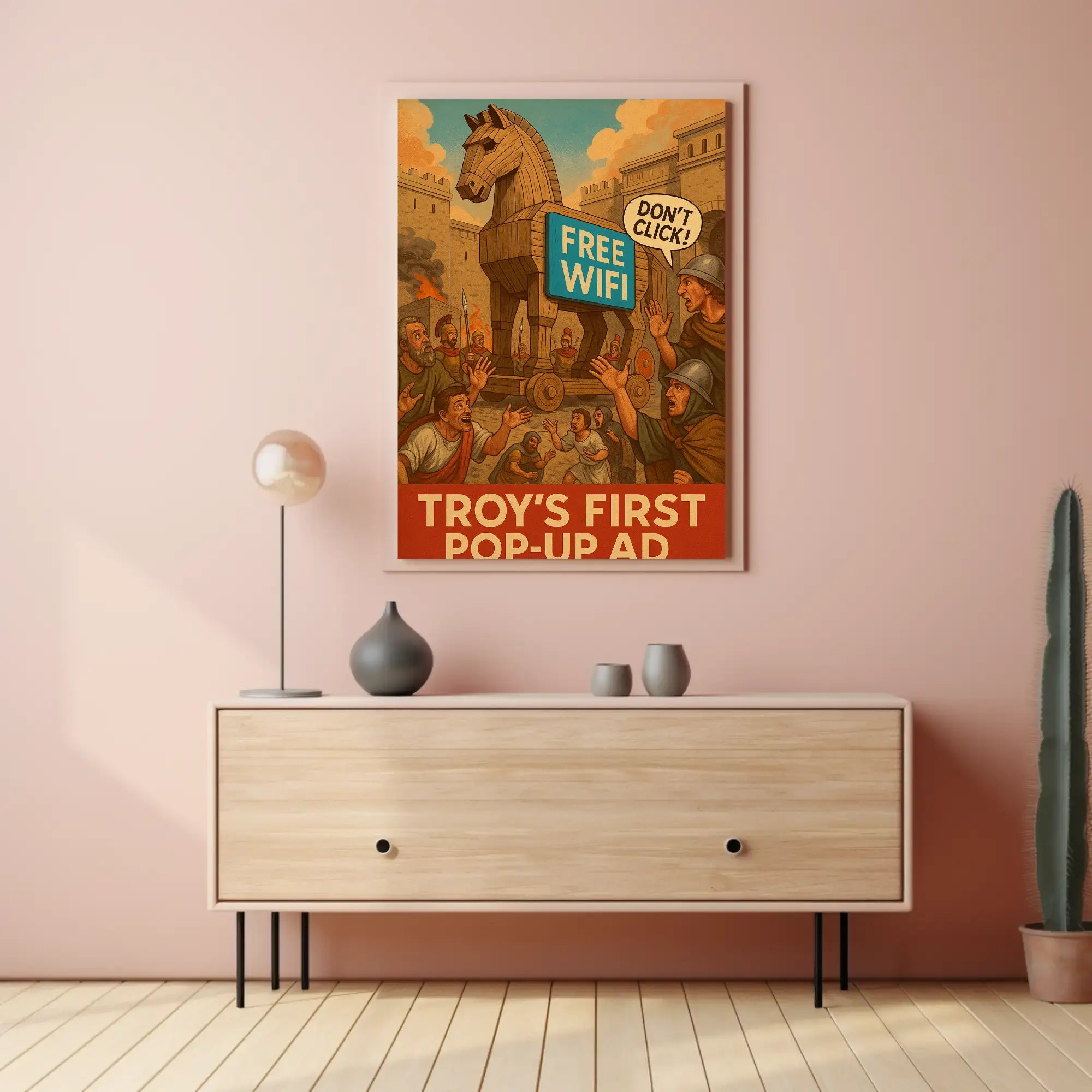 Trojan Horse Meets Modern Digital Culture Pop Culture Poster PosterGoat