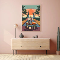 Tropical Adventure in Bali Vintage Travel Poster PosterGoat