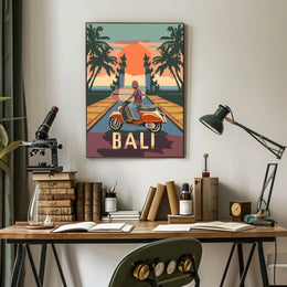 Tropical Adventure in Bali Vintage Travel Poster PosterGoat