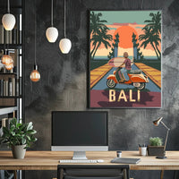 Tropical Adventure in Bali Vintage Travel Poster PosterGoat