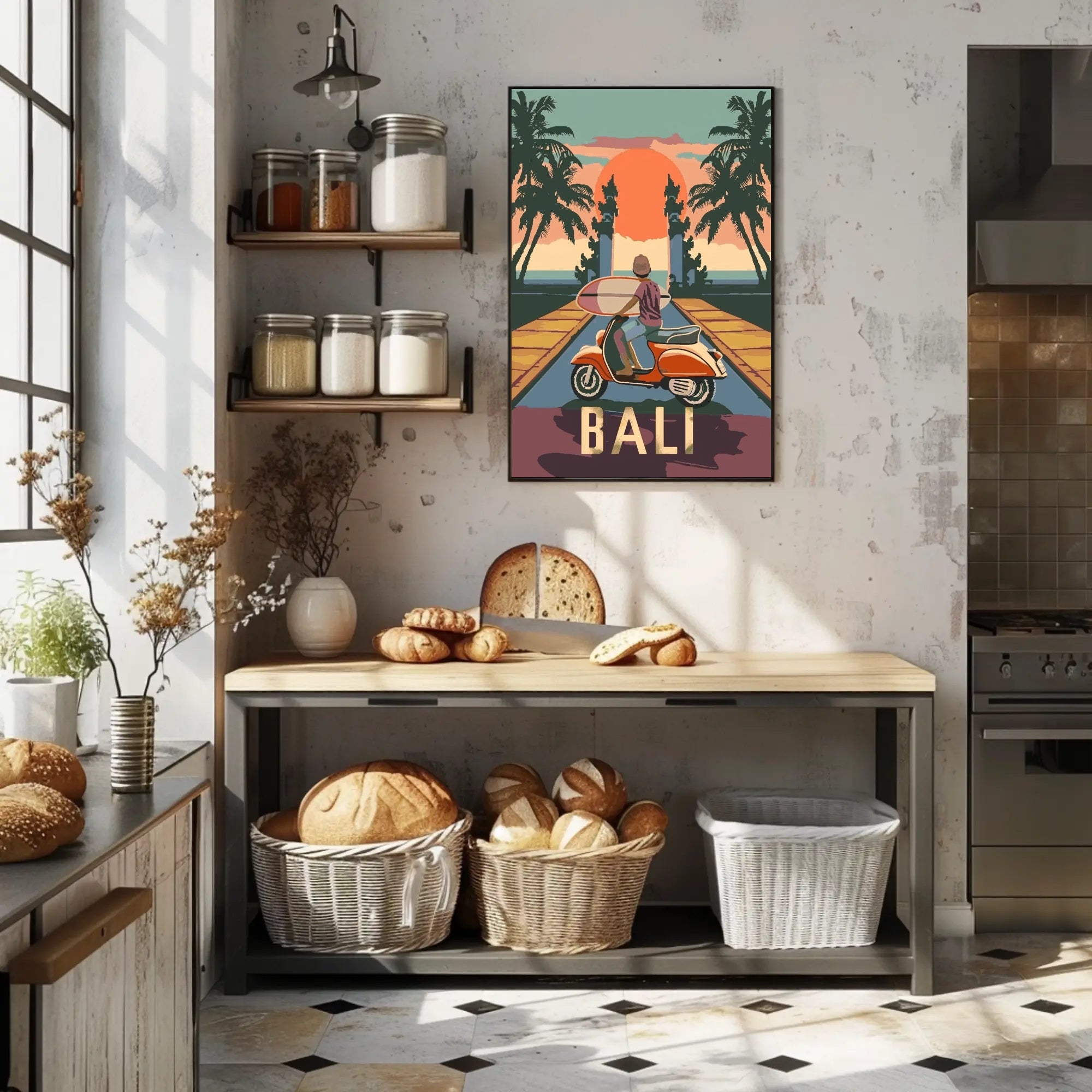 Tropical Adventure in Bali Vintage Travel Poster PosterGoat