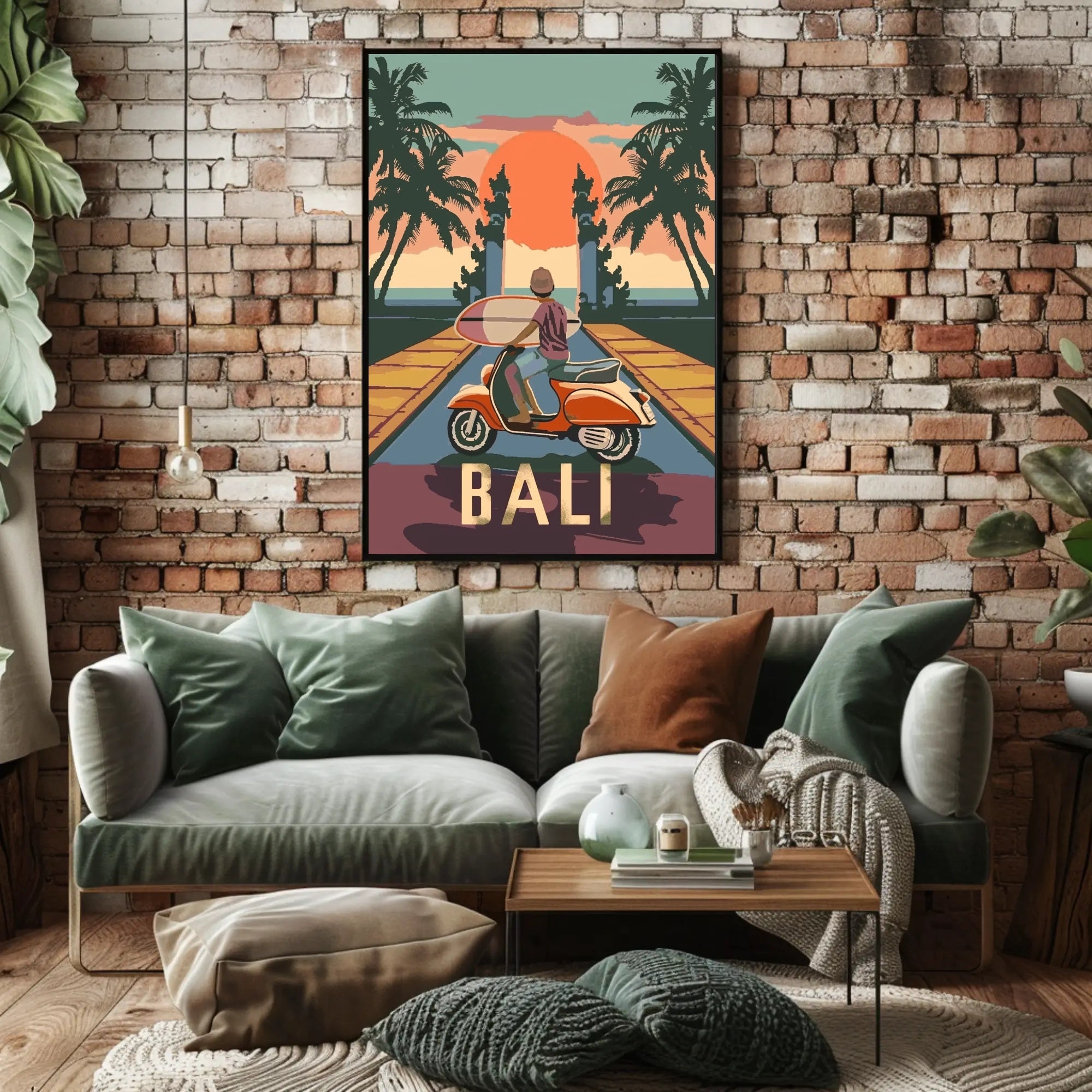 Tropical Adventure in Bali Vintage Travel Poster PosterGoat