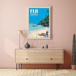 Tropical Beach Escape Fiji Islands Travel Poster PosterGoat